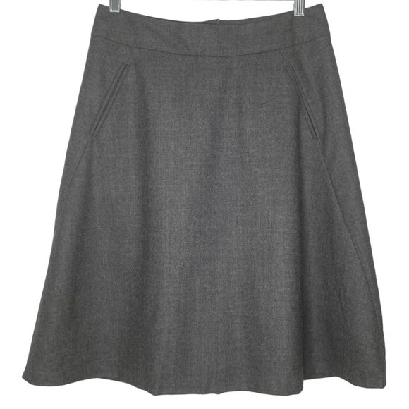 Banana Republic Dresses & Skirts - Banana Republic Womens Skirt Size 6 A-line Wool Blend Front Pockets Lined Gray
